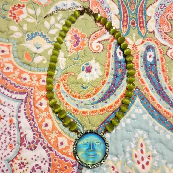 Kirk's Folly Seaview Moon Magic Iridescent Moon Necklace & Earrings Set